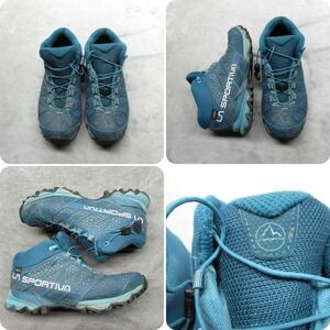 La Sportiva Gore-Tex Boots Womens US 8 ER39 Aqua Blue Hike Trail Mid Crossover 2